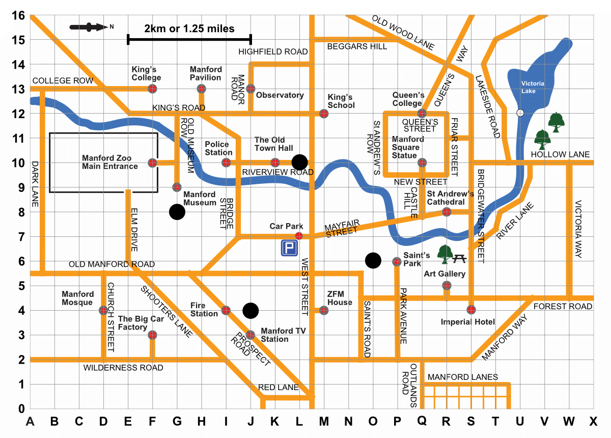 Tourist map of Manford