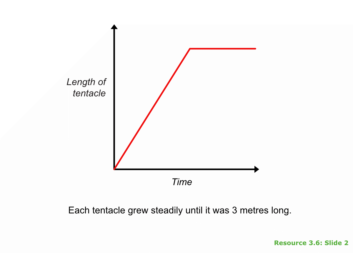 Graph: tentacle length vs time