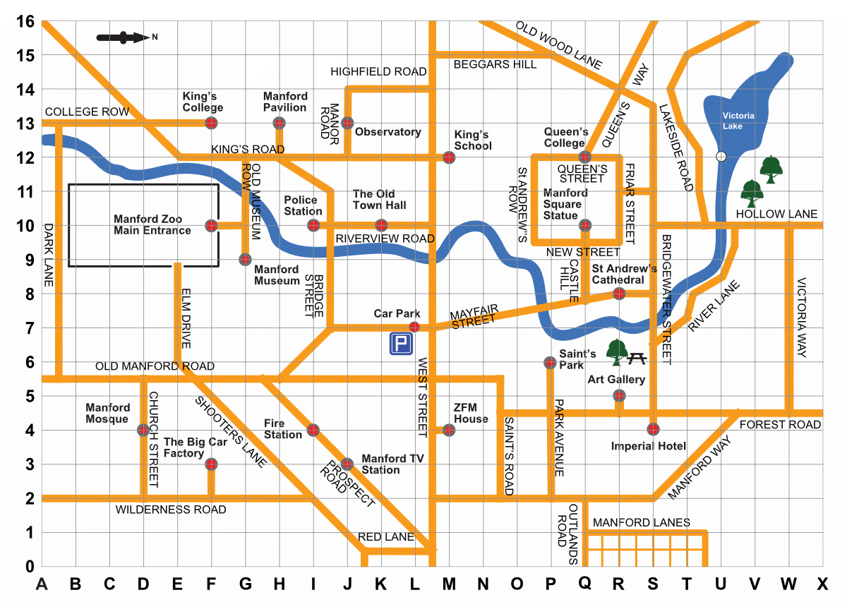 Tourist map of Manford